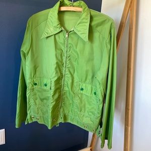 Vintage 60s Bud Berma Green Windbreaker Jacket